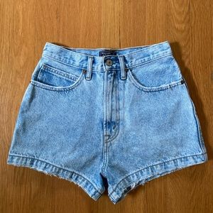 unworn abercrombie & fitch high rise denim shorts